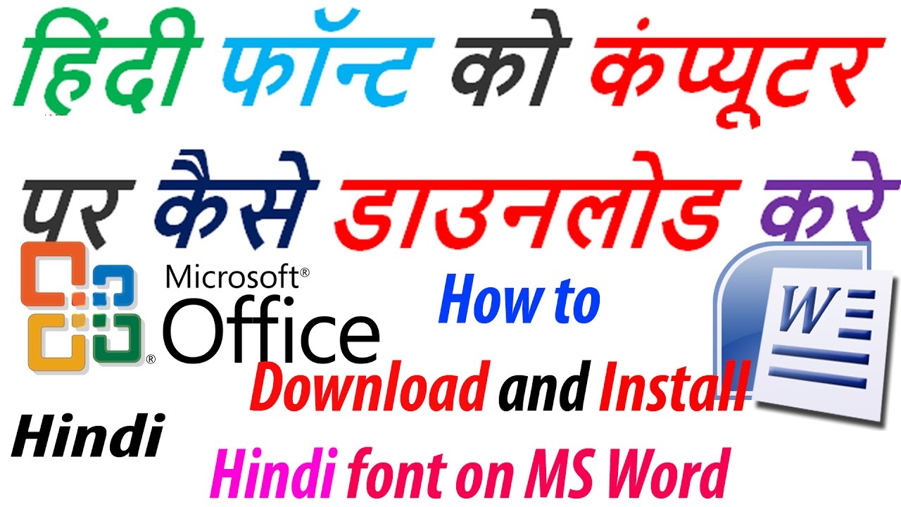 hindi fonts for ms word 2010